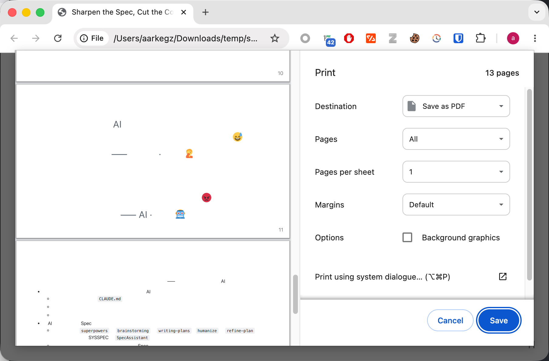 使用 Chrome 打印成 PDF 文件时中文字符缺失